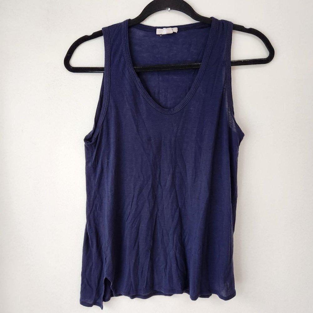 Helmut Lang Semi Sheer High Low Comfy Cozy Tank Top Women's S